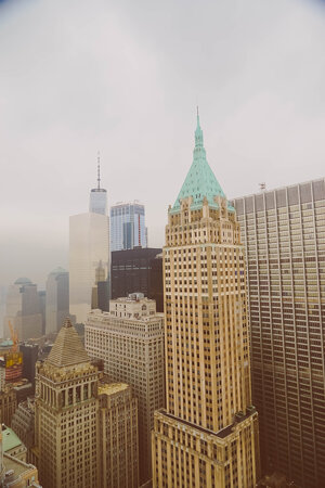 View from 52nd floor, 20 Exchange Place, Lower Manhattan, NYC