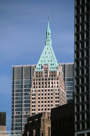 Pinnacle of No. 40 Wall Street, originally Bank of the Manhattan Company, now Trump Bldg.