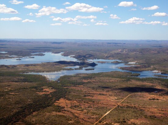 Mount Isa. Reservoirs in the ranges around Mt Isa.