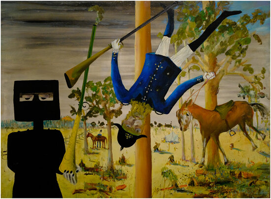 Sir Sidney Nolan Exhibition (Ned Kelly series) - Museum &amp; Art Gallery of The NT, Darwin, NT, Aus