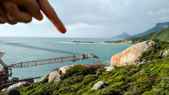 Shipwreck of the BOS 400 in Hout Bay near Cape Town