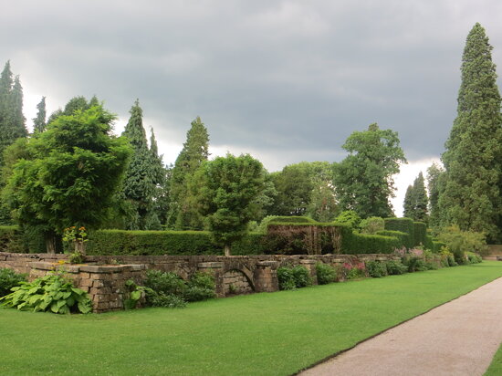Dans le parc, Chatsworth House (fin XVIIe), Derbyshire, Angleterre, Royaume-Uni.