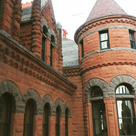 Stuck in a tiny round room in the Old Red Courthouse...