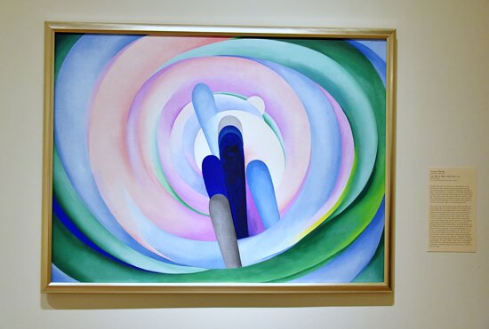 Grey Blue &amp; Black—Pink Circle