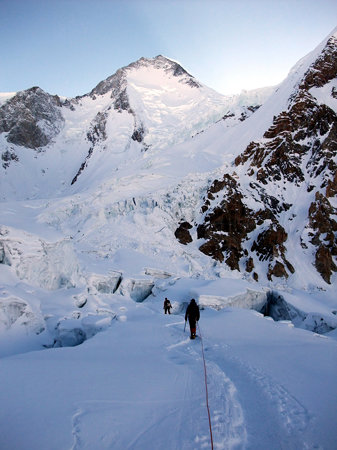 Gasherbrum I and the South Gasherbrum Glacier