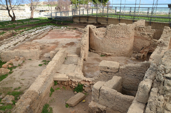 The Forum Baths, built together with the forum in the Augustan age, Gnatia (Egnazia), Italy