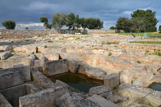 The western necropolis with the older tombs dating back to the Messapian period (mid-4th through the