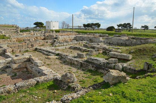 The residential and production district located south of the forum, Gnatia (Egnazia), Italy