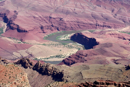 Unkar Delta from near the start of Tanner Trail near Lipan Point