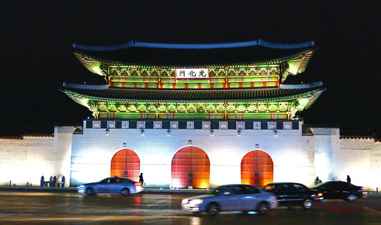 The Gwanghwamun Gate of Gyeongbokgung Palace at Night - Seoul