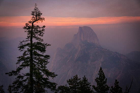 Half Dome in dust