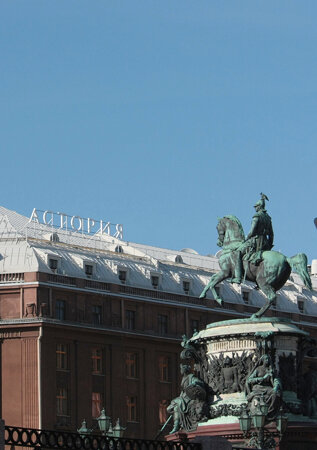Saint Petersbourg, statue équestre de Nicolas Ier.