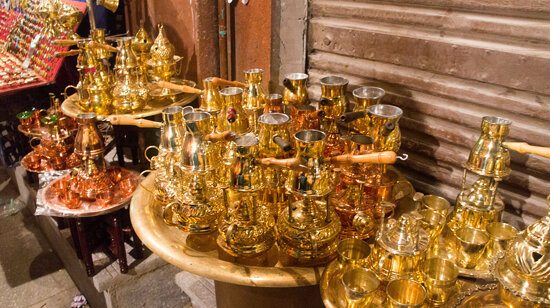 Oriental coffee pots in Khan El-Khalili
