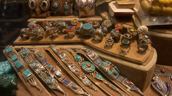 A fancy jewelry shop in Khan El-Khalili