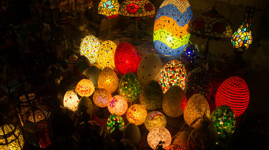 The lamps of Khan El-Khalili&#039;s Bab El-Ghuri
