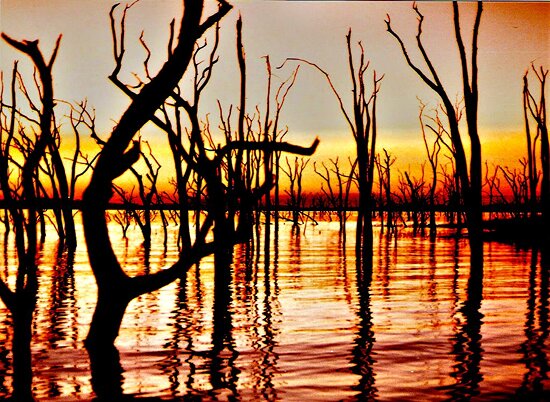 Sunset in the Lake Kariba