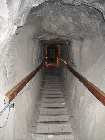 Entry passage into pyramid at Meidum