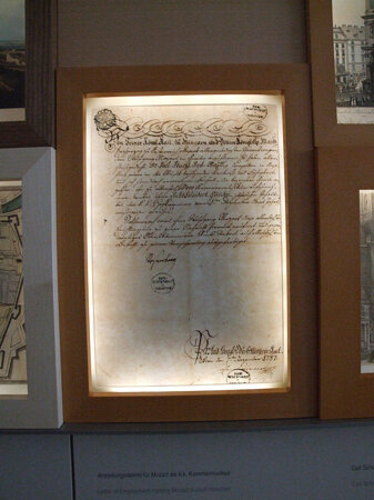 Mozart letter of employment