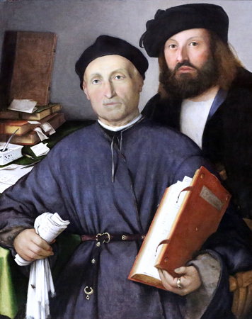 IMG_1486 Lorenzo Lotto. 1480-1557. Les Marches.  Portrait of  Giovanni Agostino della Torre and his 