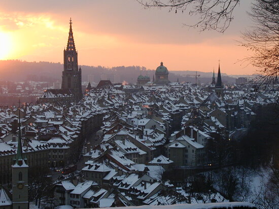 Winter Sunset - Bern Switzerland