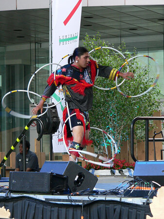 Hoop dancing @Luminato