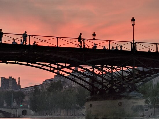 Pont des Arts, sunset