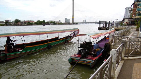 Longtail boats, Chao Phraya River, Bangkok, Thailand