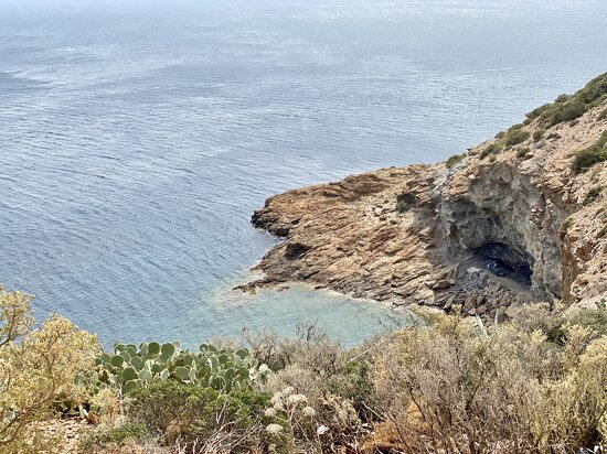 Mediterranean Sea from Archaeological Site of Cape Sounion, Lavreotiki, Greece