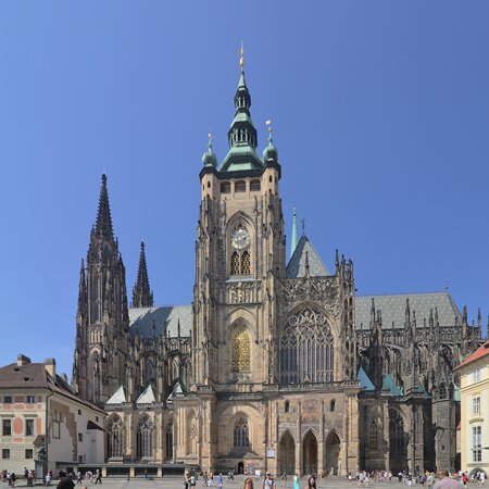 2018-08-17 CZ Praha 01, Pražský hrad, 3. nádvoří, Katedrála svatého Víta, Václava a Vojtěcha