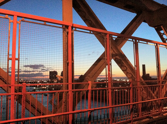 Your late night ride home in #bikenyc glides in soft Spring light.