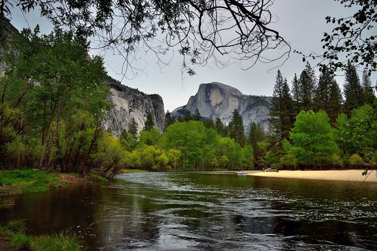 A River Setting to Take in Half Dome (Yosemite National Park)