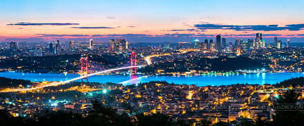 _DSC2016 - The Bosphorus Bridge panoramic skyline