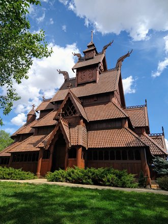 Gol Stave Church Replica Scandanavian Heritage Center Minot North Dakota