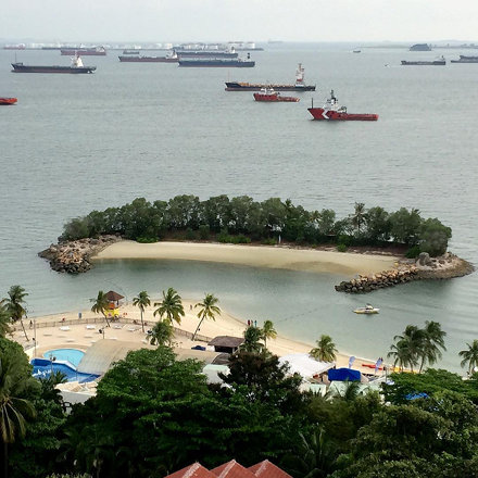 Bird&#039;s eye view of Siloso beach in Sentosa.  #StarmoInSingapore #WanderMore #EverydayWithStarmo